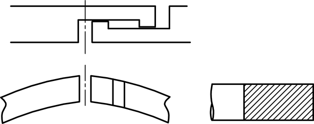Hook joint (E2) section drawing
