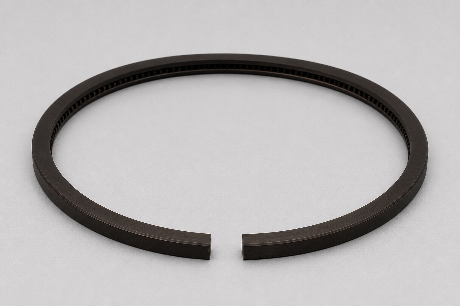 Nitrided piston ring, brownish black