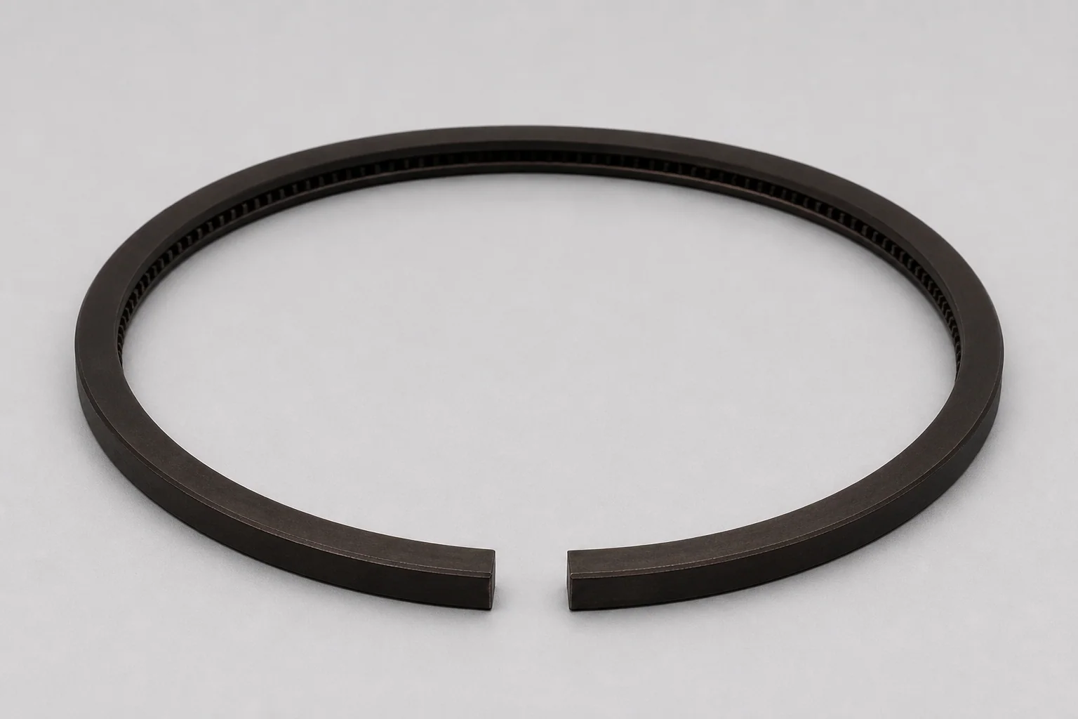 Nitrided piston ring, brownish black