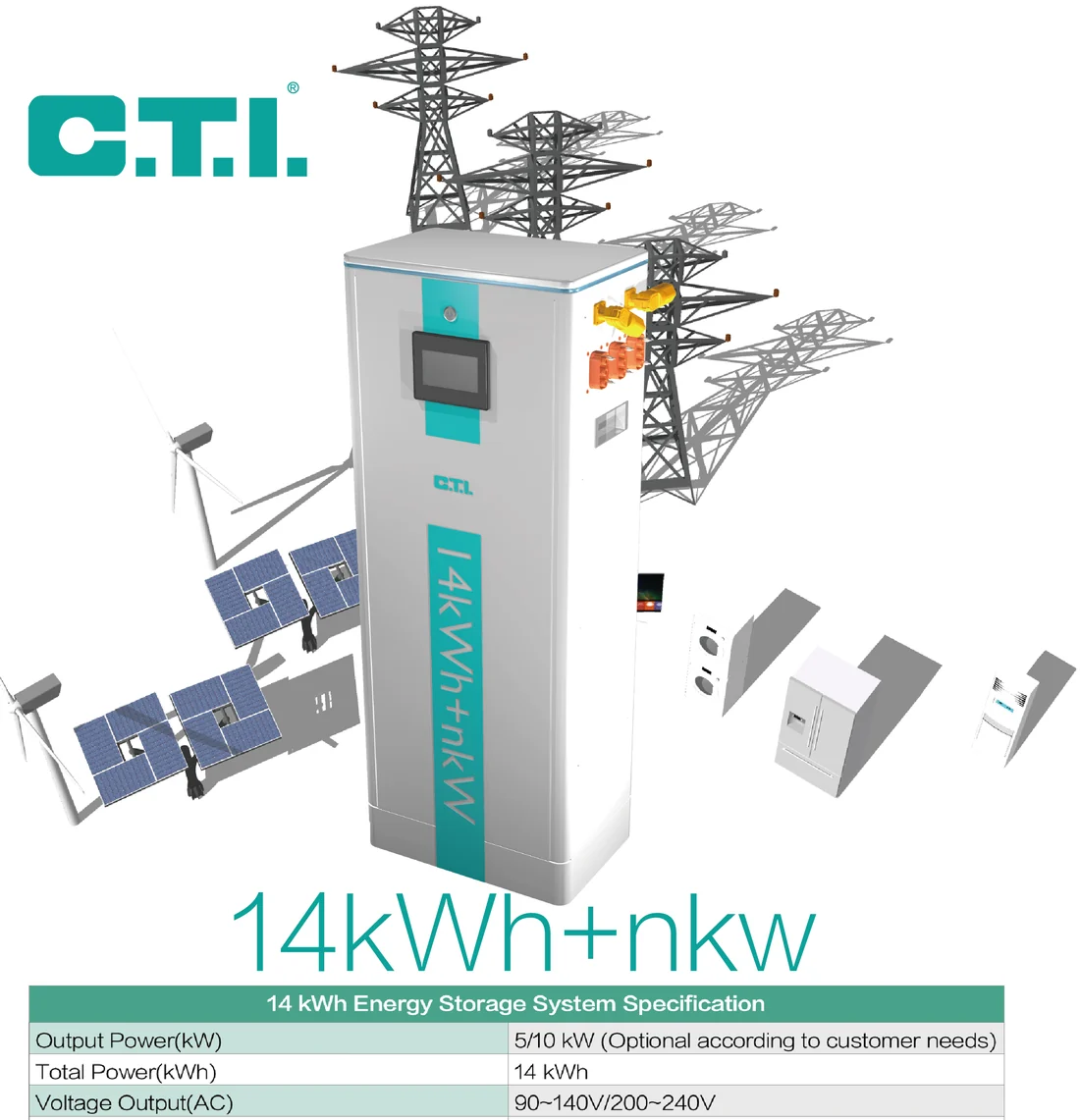 14kWh Wall-Mounted Energy Storage System